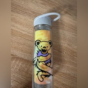 Grateful Dead Bear Water Bottle with Gray Lid
